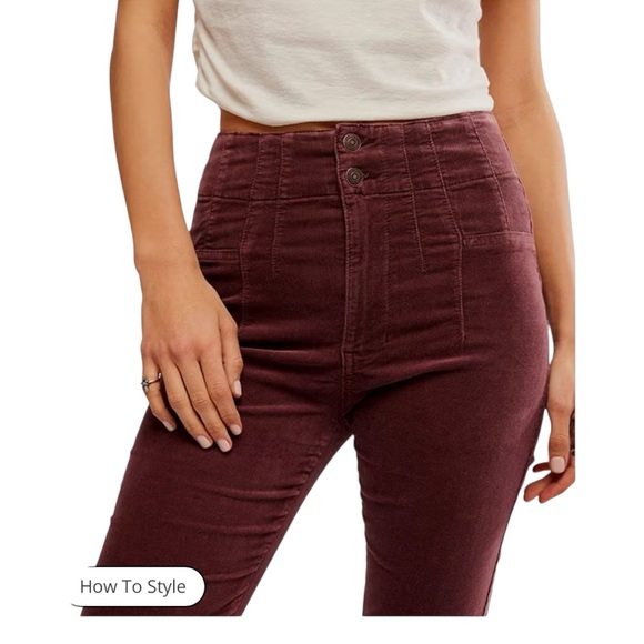 Free People women’s Jade Cord Flare Jeans size 28/6 - Picture 5 of 12